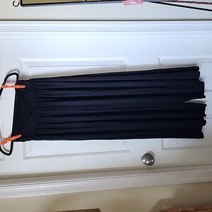 By Together Size Large black flowy pants with slit up to mid-thigh